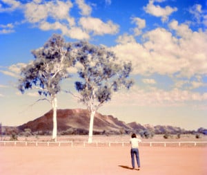 The 'twin' ghost gums to the south-west of Alice Springs