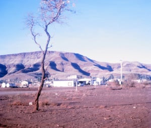 The asbestos mining town of Wittenoom, as viewed from the caravan park